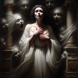 a representation of anxiety, painting, neoclassicism style generated by DALL·E 2